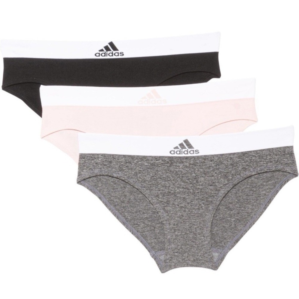Adidas Women's 3-PK Seamless Panties Hipster 4A2H62 Multicolor Size XL New